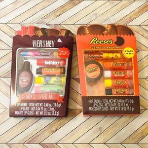 Gift Set Reese's Hershey's Candy Scented Mix Lip Balms & Lip Gloss